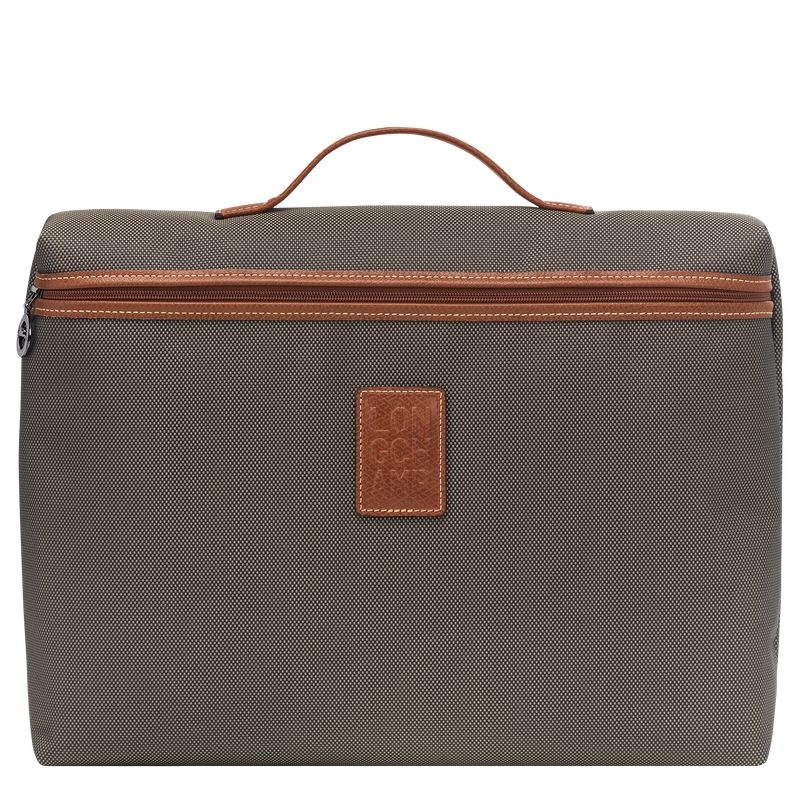 Brown Men\'s Longchamp Boxford S Briefcase | 7981-RHBWN