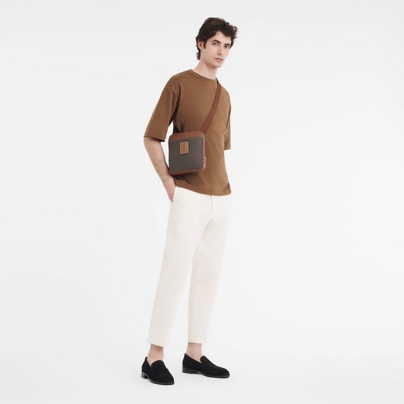 Brown Men's Longchamp Boxford XS Crossbody Bags | 7396-YLFHE