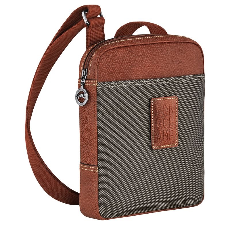 Brown Men's Longchamp Boxford XS Crossbody Bags | 7396-YLFHE