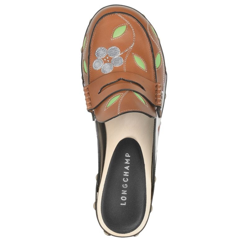 Brown Women's Longchamp La Cigale Clogs | 8750-PVZCL