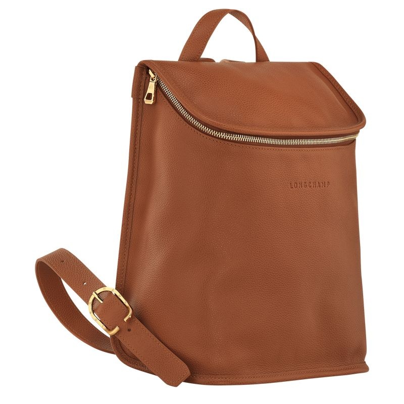 Brown Women's Longchamp Le Foulonné Backpacks | 2897-UOACW