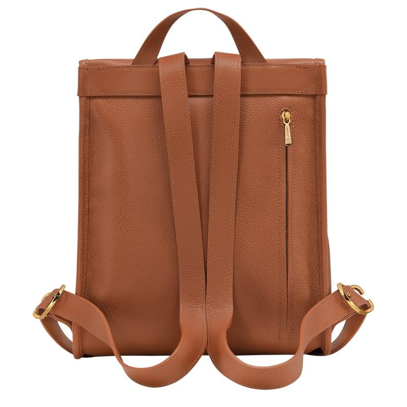 Brown Women's Longchamp Le Foulonné Backpacks | 2897-UOACW