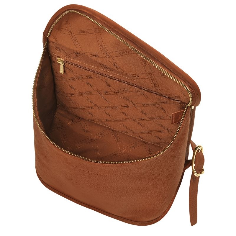 Brown Women's Longchamp Le Foulonné Backpacks | 2897-UOACW