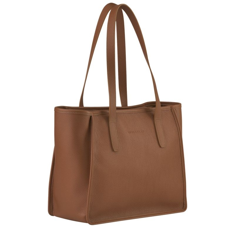 Brown Women's Longchamp Le Foulonné L Tote Bags | 6320-GUHRS