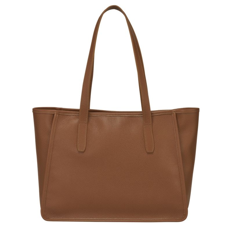 Brown Women's Longchamp Le Foulonné L Tote Bags | 6320-GUHRS