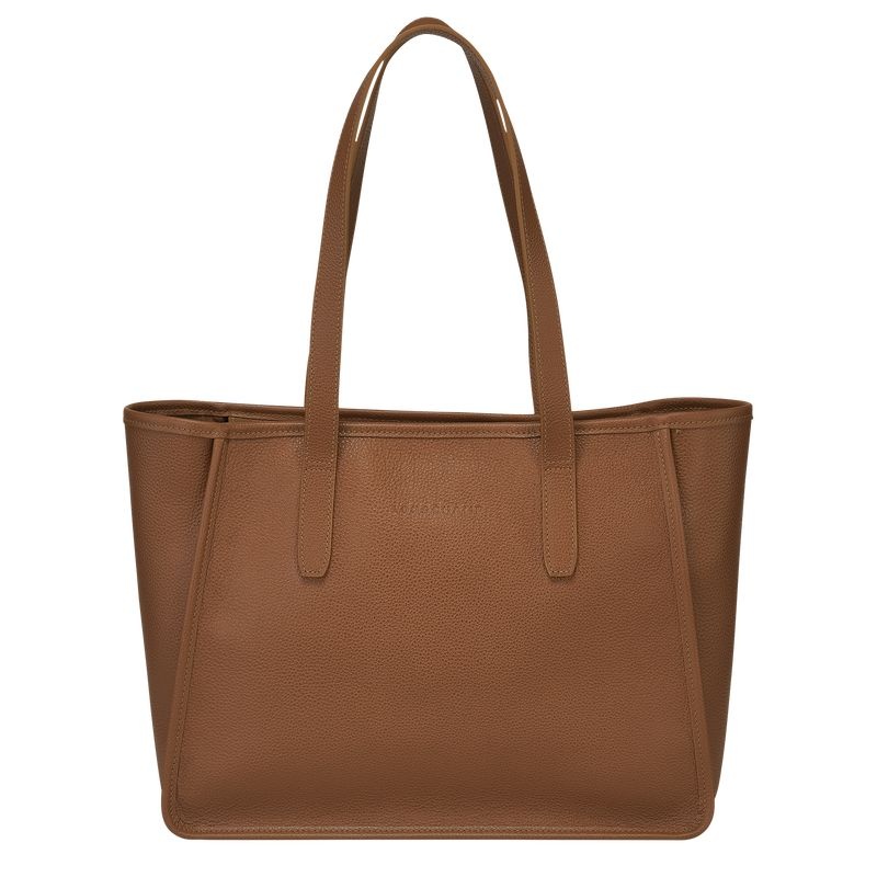 Brown Women\'s Longchamp Le Foulonné L Tote Bags | 6320-GUHRS