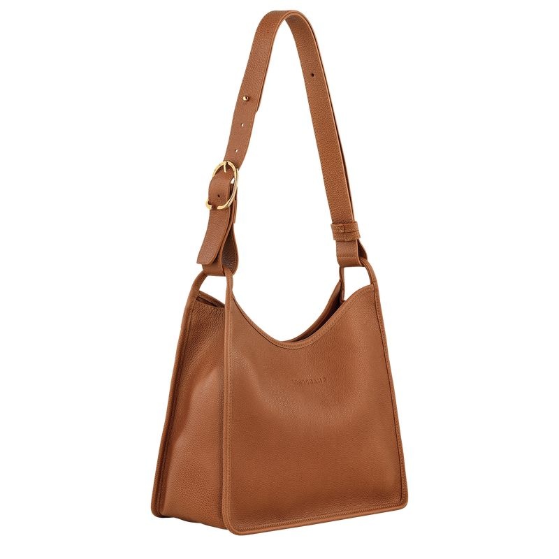 Brown Women's Longchamp Le Foulonné M Hobo Bag | 7469-YWRZI