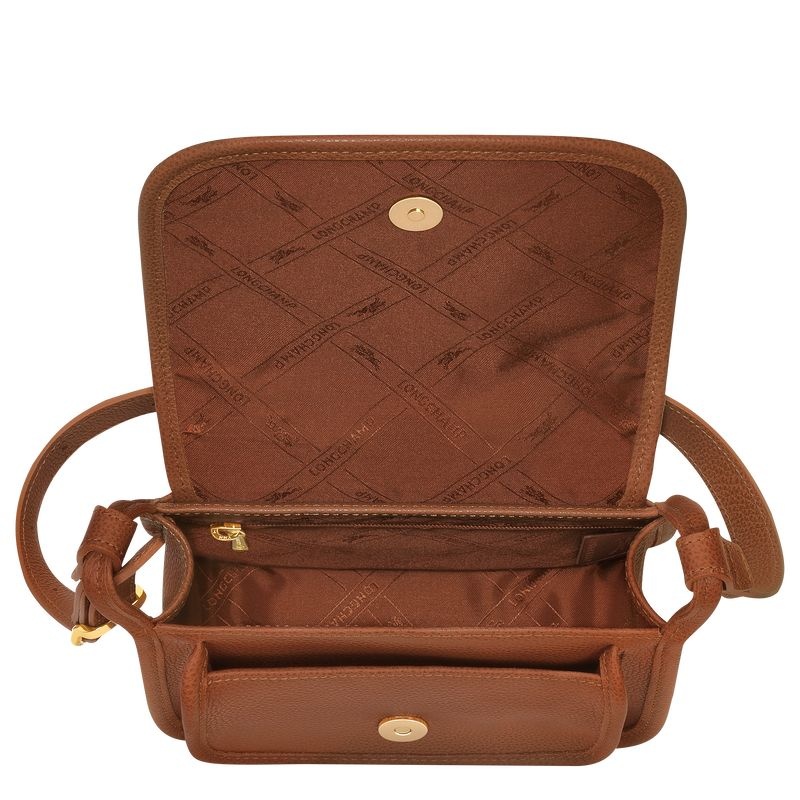 Brown Women's Longchamp Le Foulonné S Crossbody Bags | 1963-OKUEN