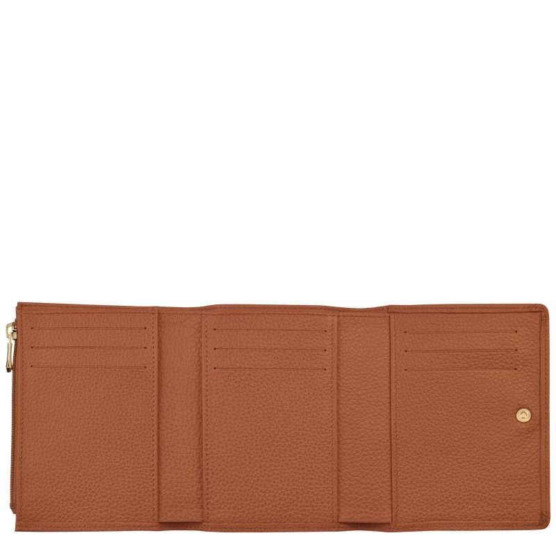 Brown Women's Longchamp Le Foulonné Wallet | 8296-VZRMF