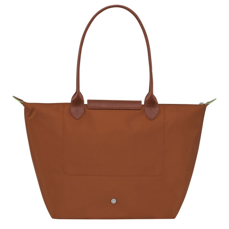 Brown Women's Longchamp Le Pliage Green L Tote Bags | 1342-UNOPR