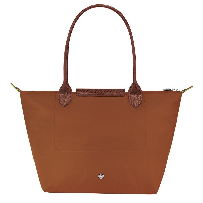 Brown Women's Longchamp Le Pliage Green M Tote Bags | 0241-LBQIX