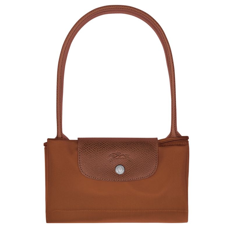 Brown Women's Longchamp Le Pliage Green M Tote Bags | 0241-LBQIX