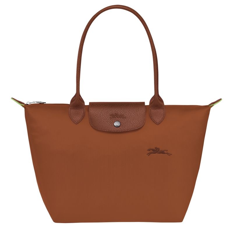 Brown Women\'s Longchamp Le Pliage Green M Tote Bags | 0241-LBQIX