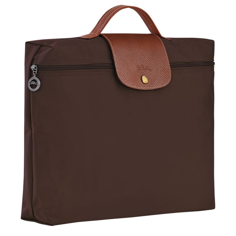 Chocolate Men's Longchamp Le Pliage Original S Briefcase | 4103-MXDCA