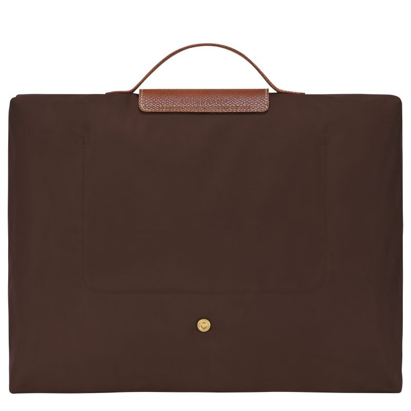 Chocolate Men's Longchamp Le Pliage Original S Briefcase | 4103-MXDCA