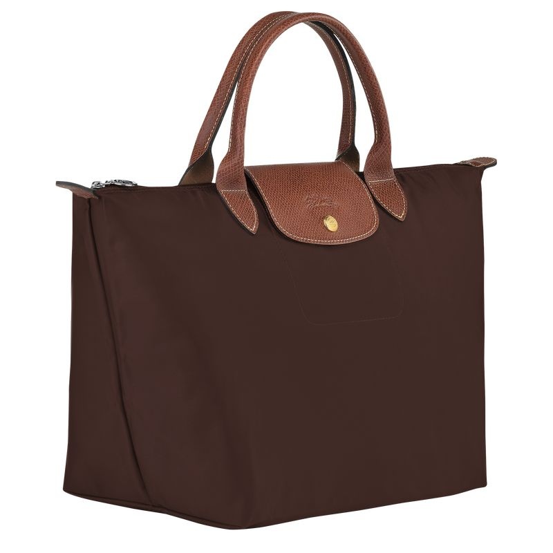 Chocolate Women's Longchamp Le Pliage Original M Handbag | 8257-HTUJY