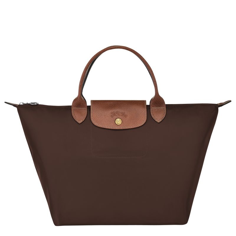 Chocolate Women\'s Longchamp Le Pliage Original M Handbag | 8257-HTUJY