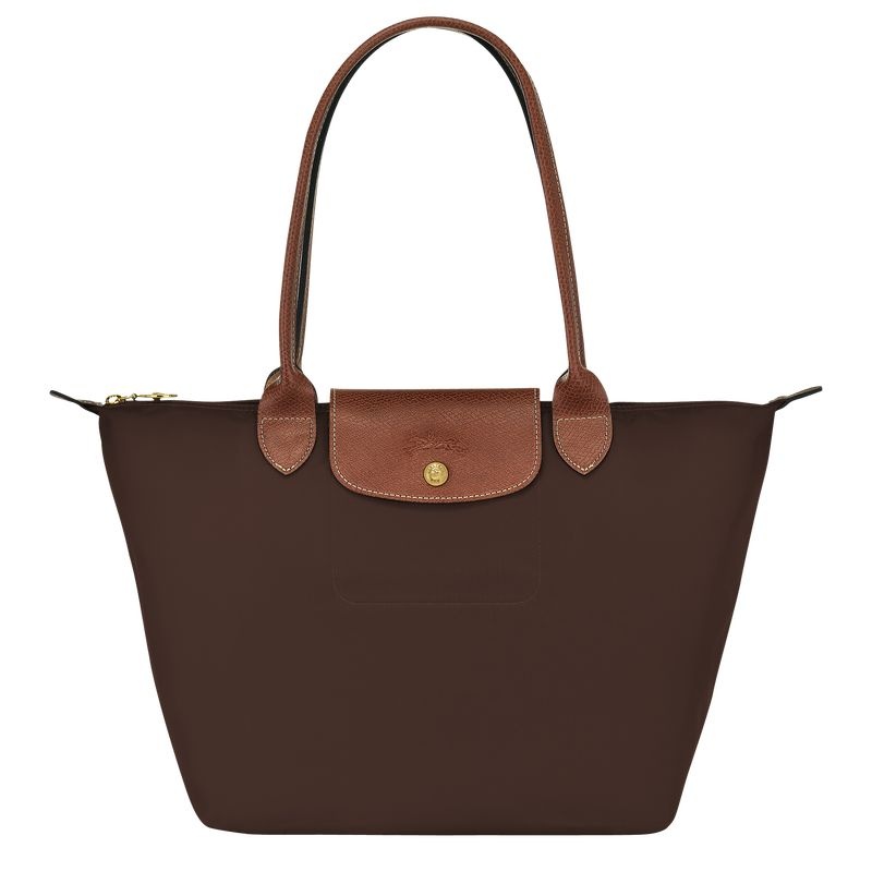 Chocolate Women\'s Longchamp Le Pliage Original M Tote Bags | 2843-ISCON