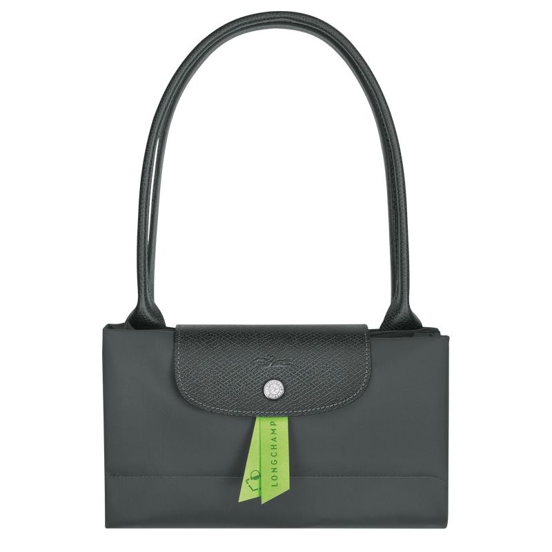 Deep Grey Women's Longchamp Le Pliage Green L Tote Bags | 0915-BJURW