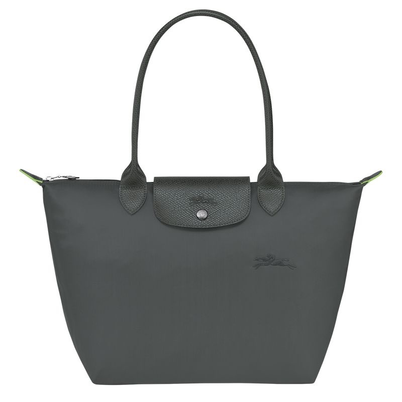 Deep Grey Women\'s Longchamp Le Pliage Green M Tote Bags | 4602-WPHXC