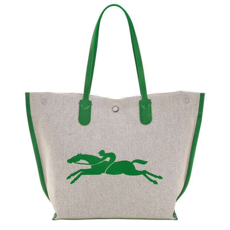 Green Women's Longchamp Essential L Tote Bags | 1674-ROIYS