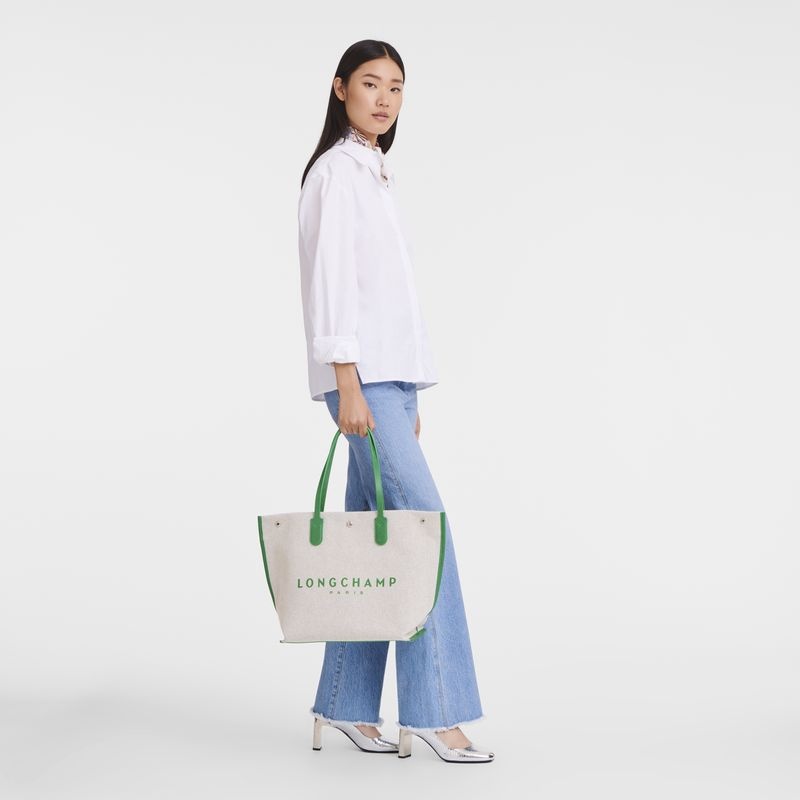 Green Women's Longchamp Essential L Tote Bags | 1674-ROIYS