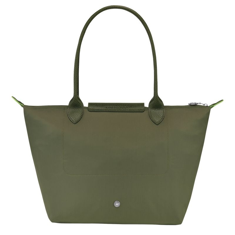 Green Women's Longchamp Le Pliage Green M Tote Bags | 7316-VZGXH