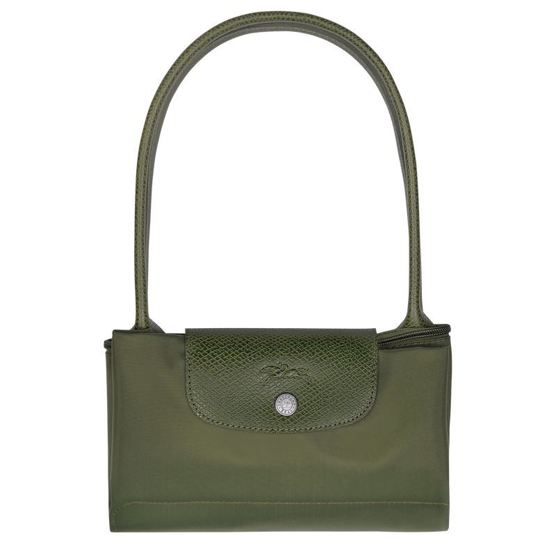 Green Women's Longchamp Le Pliage Green M Tote Bags | 7316-VZGXH