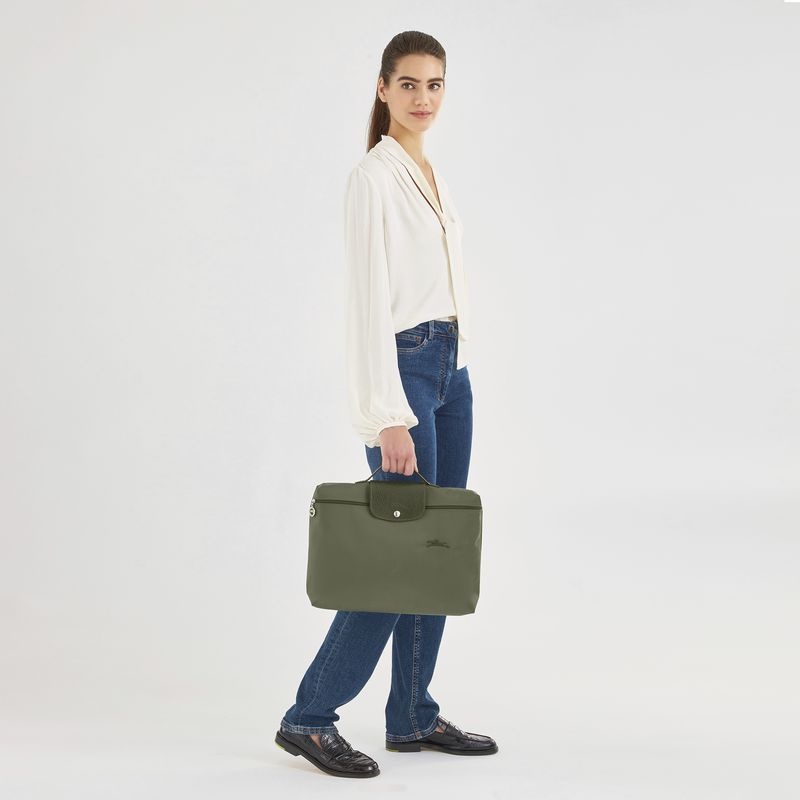 Green Women's Longchamp Le Pliage Green S Briefcase | 8536-TWUGF