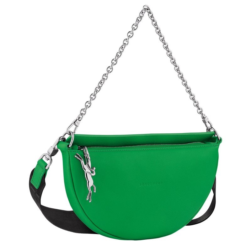 Green Women's Longchamp Smile S Shoulder Bags | 5180-EHOSA