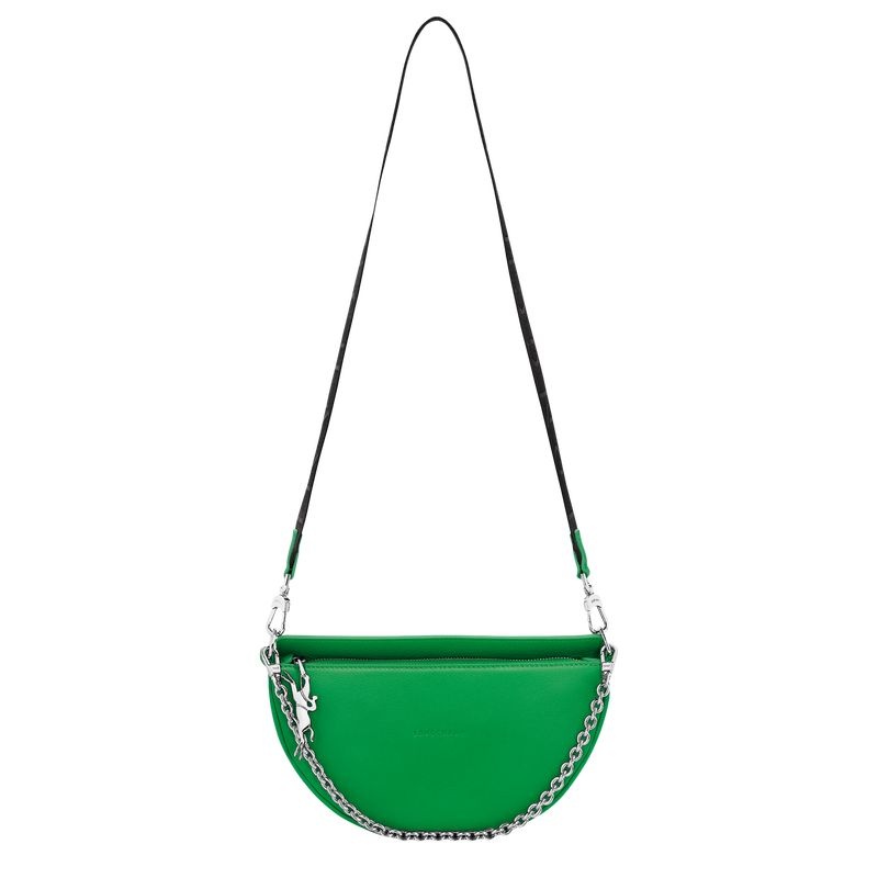 Green Women's Longchamp Smile S Shoulder Bags | 5180-EHOSA