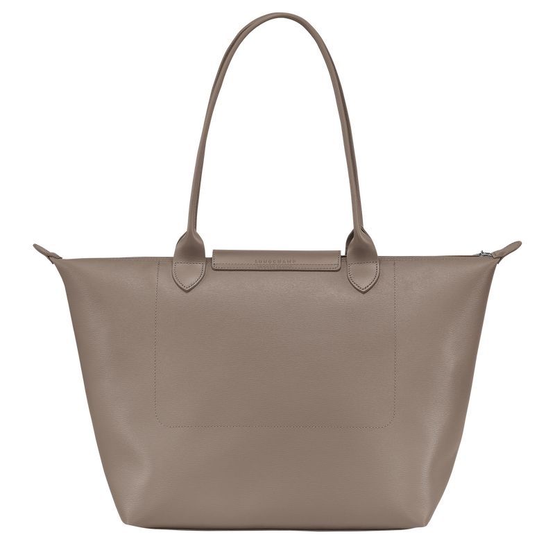 Grey Brown Women's Longchamp Le Pliage City L Tote Bags | 5269-XPVAD