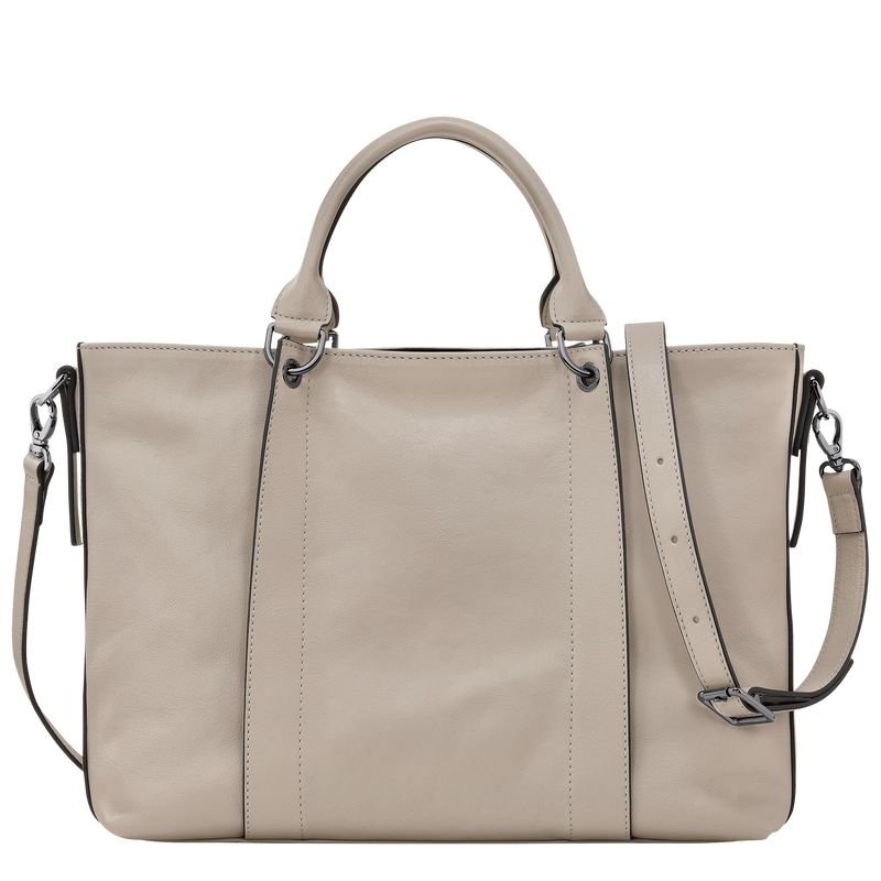 Grey Women's Longchamp 3D L Handbag | 5298-LTDCQ