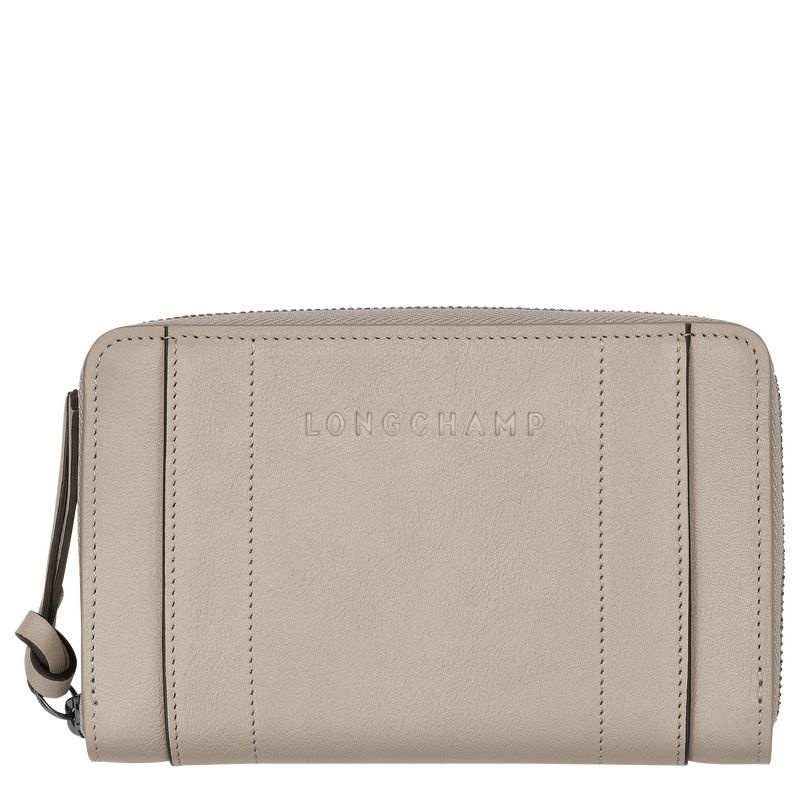 Grey Women\'s Longchamp 3D Wallet | 0893-YLPVU