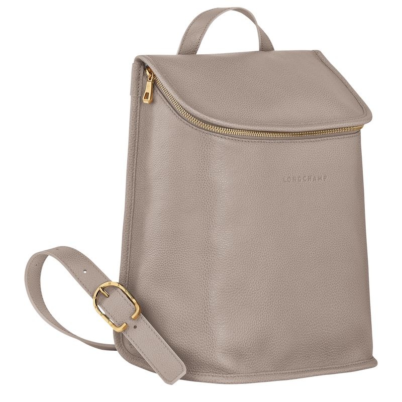 Grey Women's Longchamp Le Foulonné Backpacks | 5169-PZLVA