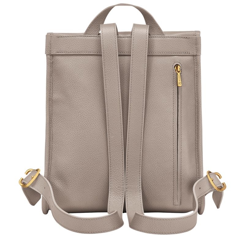 Grey Women's Longchamp Le Foulonné Backpacks | 5169-PZLVA