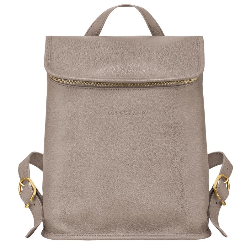 Grey Women\'s Longchamp Le Foulonné Backpacks | 5169-PZLVA