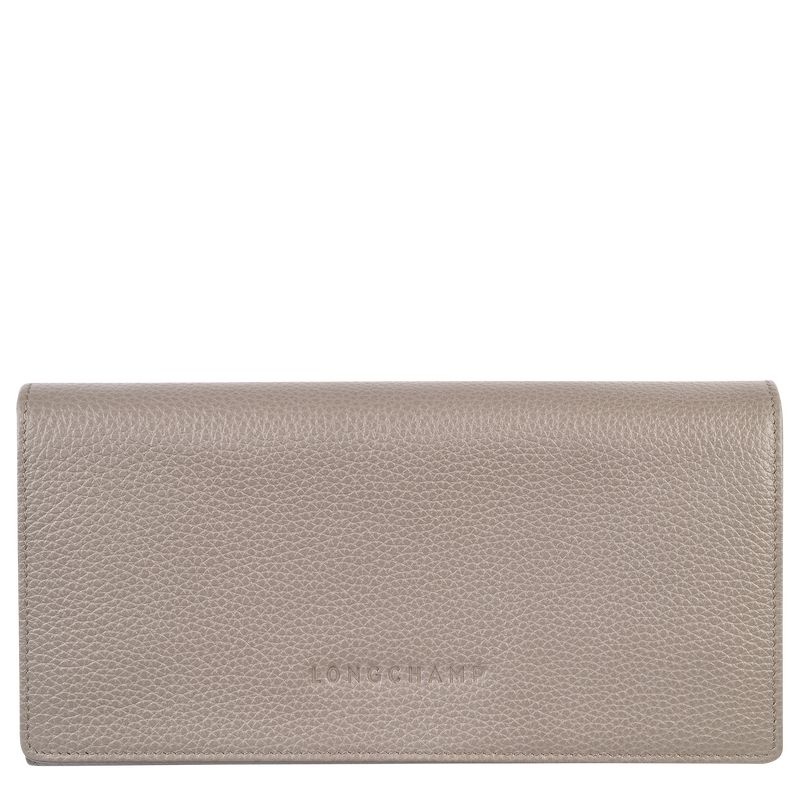 Grey Women\'s Longchamp Le Foulonné Continental Wallet | 1705-YQMEG