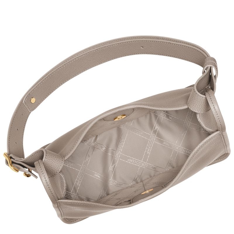 Grey Women's Longchamp Le Foulonné M Hobo Bag | 2036-CWFNA