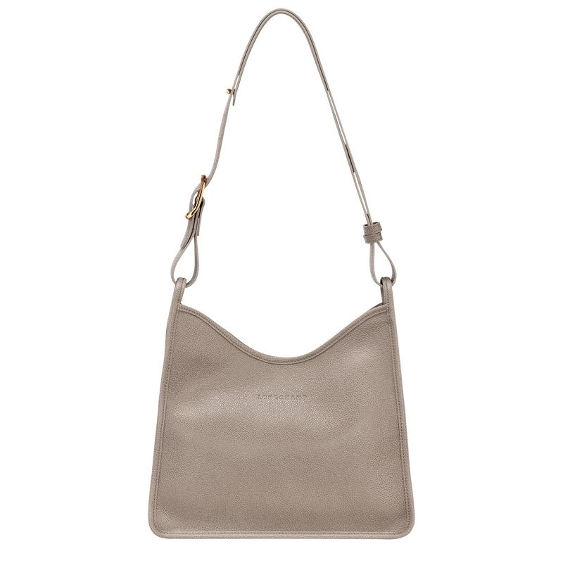 Grey Women\'s Longchamp Le Foulonné M Hobo Bag | 2036-CWFNA