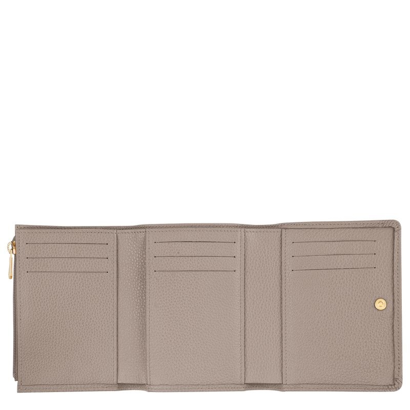 Grey Women's Longchamp Le Foulonné Wallet | 8946-ADRQL