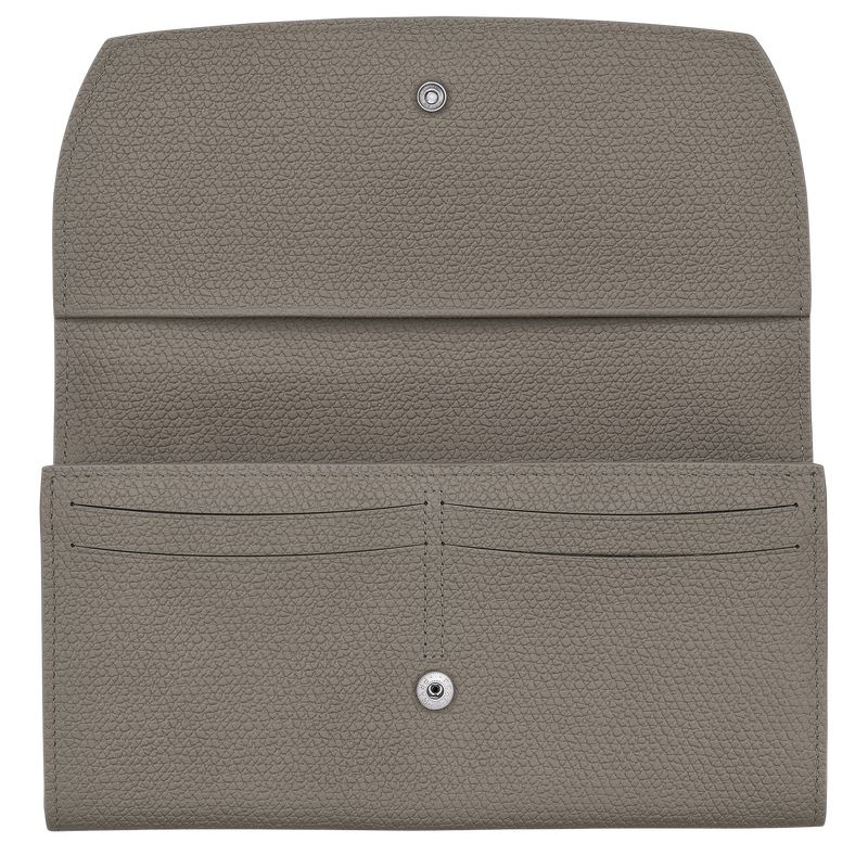 Grey Women's Longchamp Roseau Continental Wallet | 8156-MEPBU