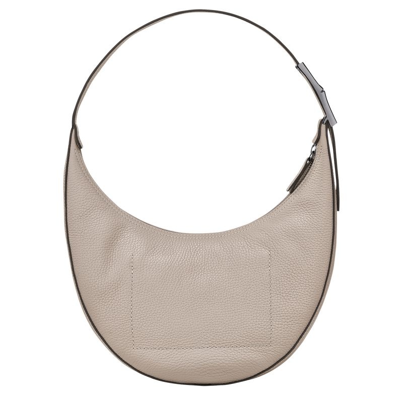 Grey Women's Longchamp Roseau Essential M Hobo Bag | 0274-JVRQU