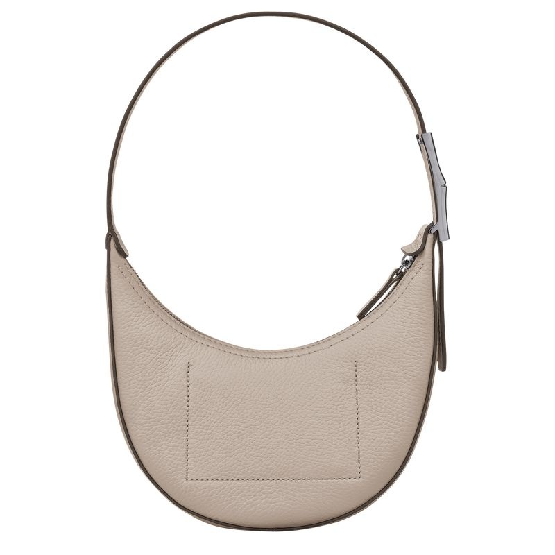 Grey Women's Longchamp Roseau Essential S Hobo Bag | 0614-ABKFX