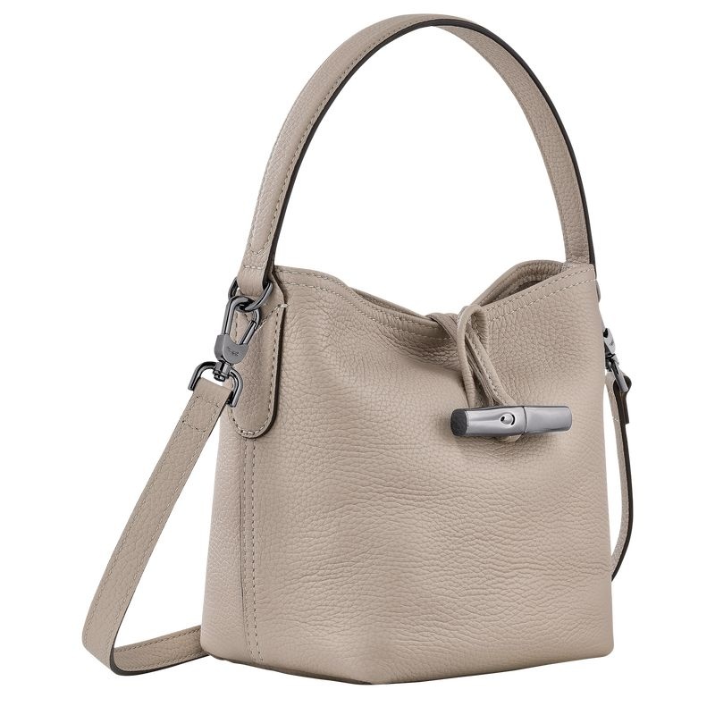 Grey Women's Longchamp Roseau Essential XS Bucket Bags | 2049-YQAUX