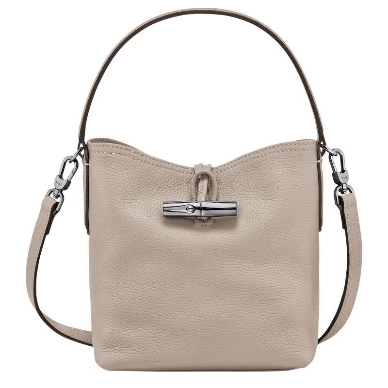 Grey Women\'s Longchamp Roseau Essential XS Bucket Bags | 2049-YQAUX