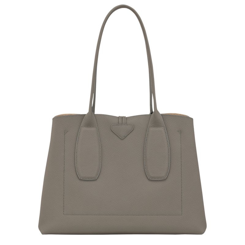 Grey Women's Longchamp Roseau L Tote Bags | 9726-VQULC