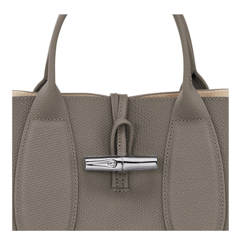 Grey Women's Longchamp Roseau M Handbag | 5708-VLUHF