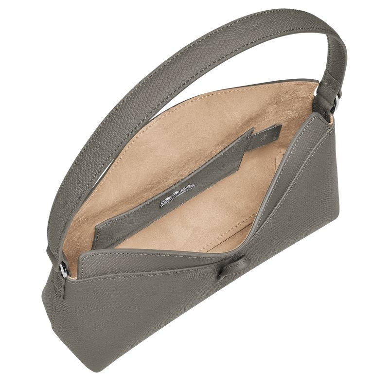 Grey Women's Longchamp Roseau S Hobo Bag | 1534-UNAXP