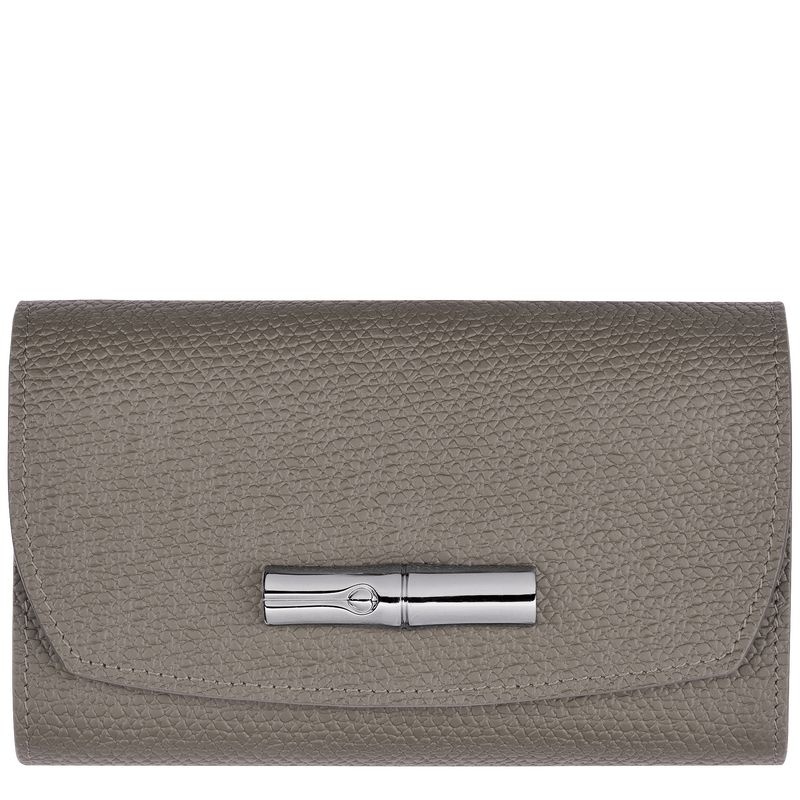 Grey Women\'s Longchamp Roseau Wallet | 3704-YWXIG